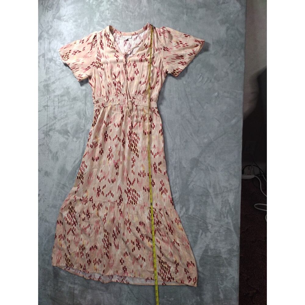 Knox Rose Maxi Dress Womens S Geometric Pink Red Peach Sundress Boho Cottagecore - Picture 7 of 10